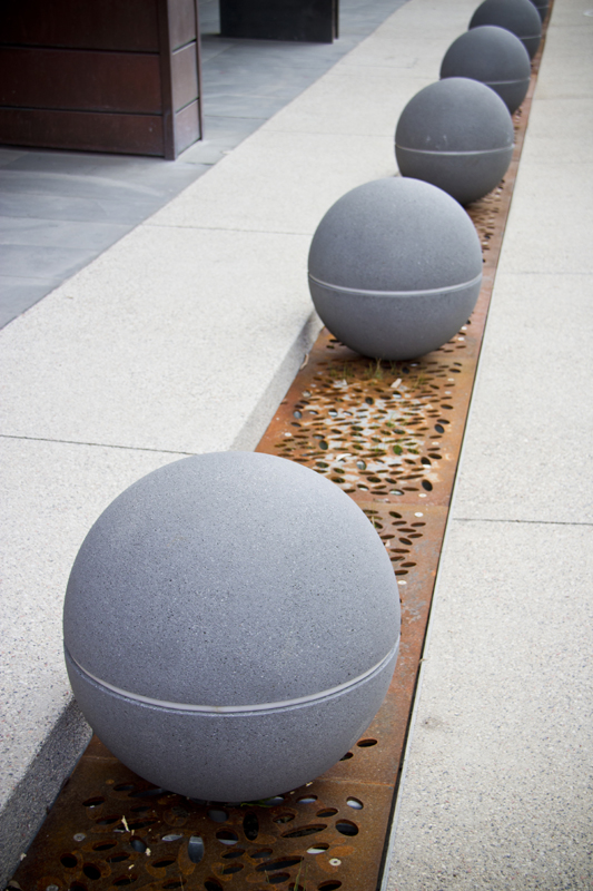 Concrete Balls Steampacket Place Geelong